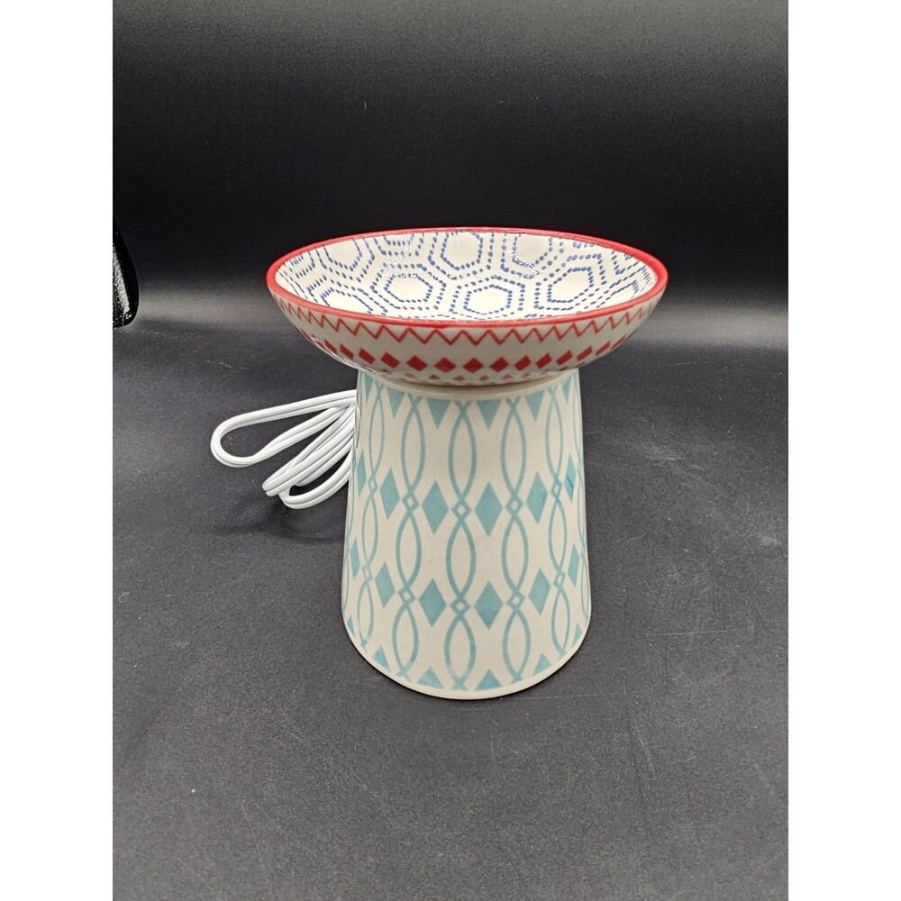Scentsy Wax Warmer Full Size HIP Ceramic Boho Electric Green Red Blue White